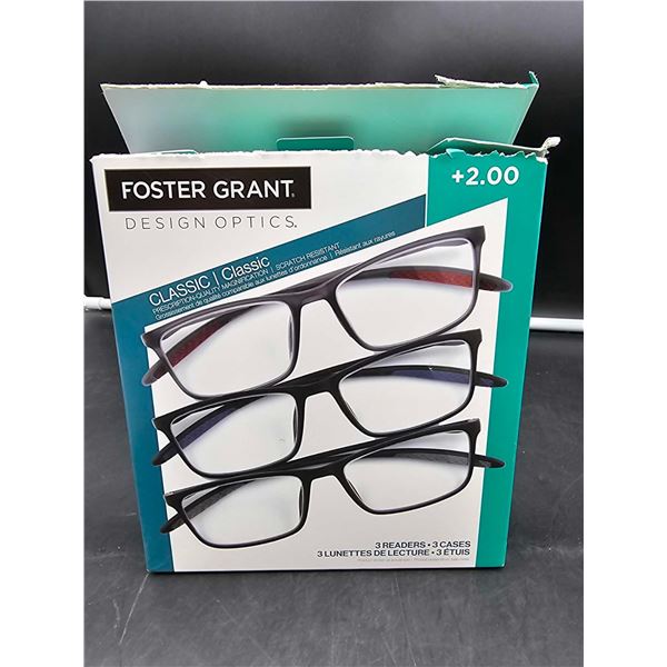 Foster Grant 3pk Reading Glasses (2,00)