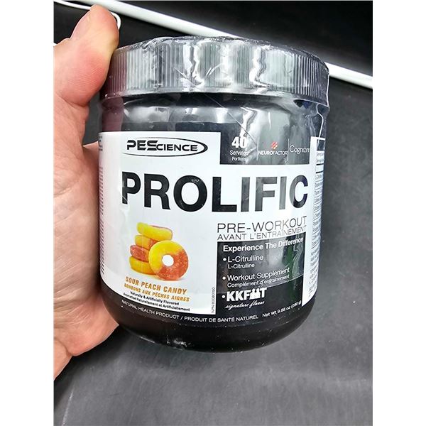 PEScience Prolific Pre-Workout-Sour Peach Candy