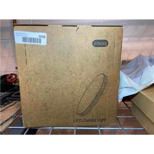 Flush mount LED ceiling lights, pack of 6