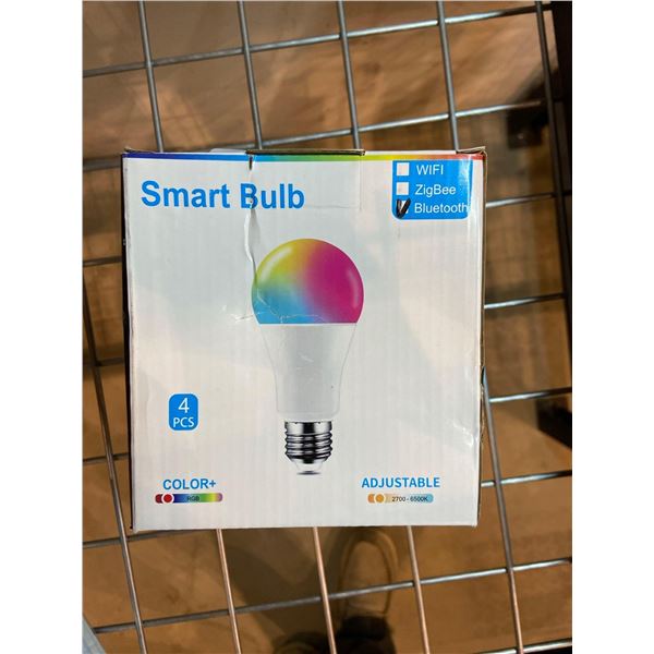 Smart bulb bluetooth RGB light bulbs, pack of 4