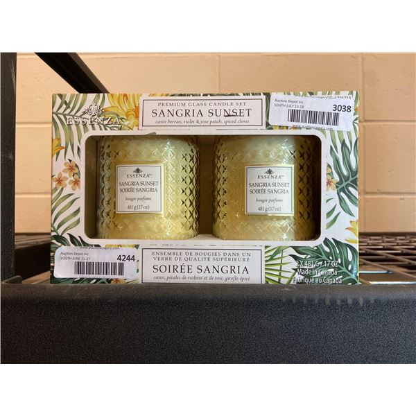 Premium glass candle set Sangria Sunrise scented candles