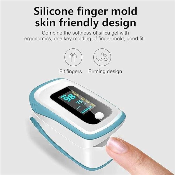 Accare finger tip pulse oximeter for heart rate monitoring, product may appear different than stock 