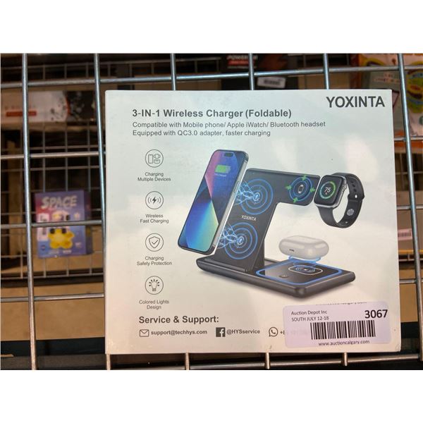 Yoxinta 3 in 1 foldable wireless charging station