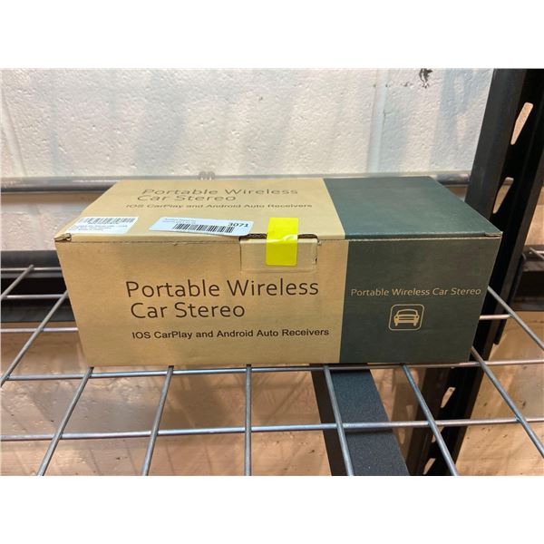 Portable wireless car stereo with iOS car play and Android auto recievers