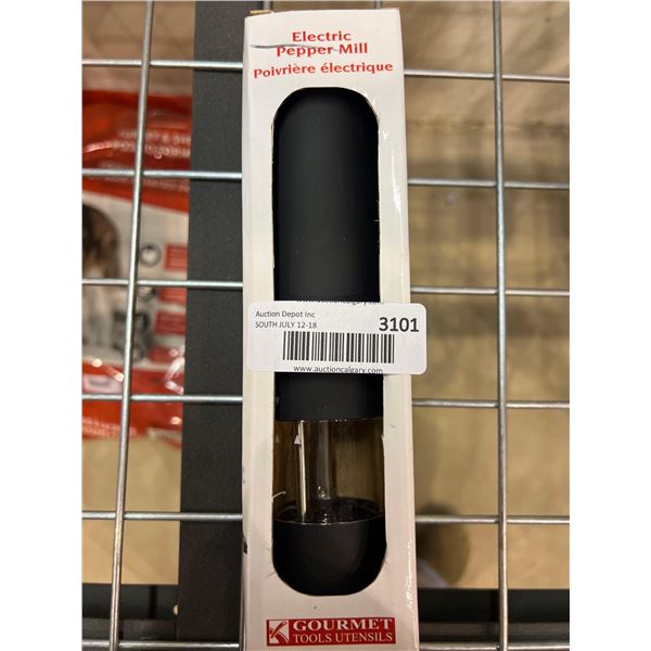Gourmet tools utensils electric pepper mill, black in colour