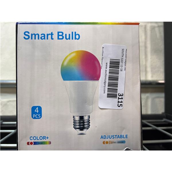 Smart bulb bluetooth RGB light bulbs, pack of 4