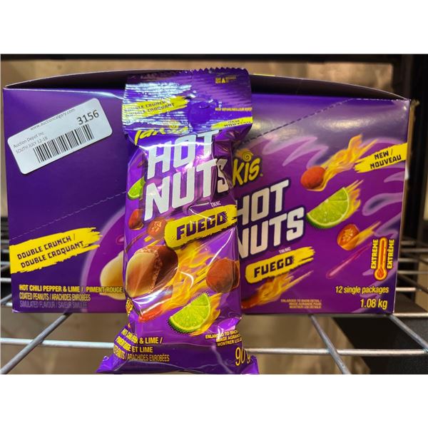 Takis Hot Nuts Hot Chili Pepper & Lime coated peanuts 12 x 90g