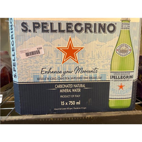 S. Pellegrino - Carbonated Natural Mineral Water (15 x 750mL)