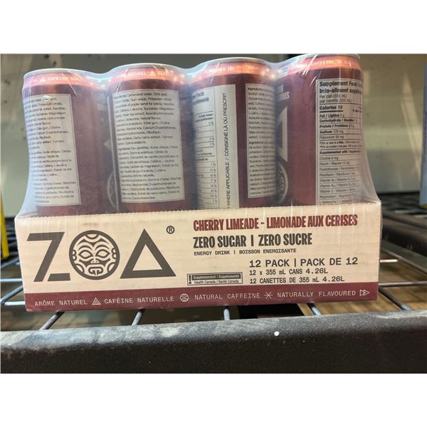 Zoa - Sugar Free Caffeineated Energy Drink, Cherry Limeade (12 x 355mL)