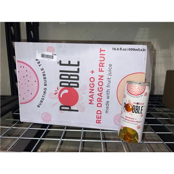 Pobble - Mango and Red Dragon Fruit Bursting Bubble Tea (24 x 490mL)