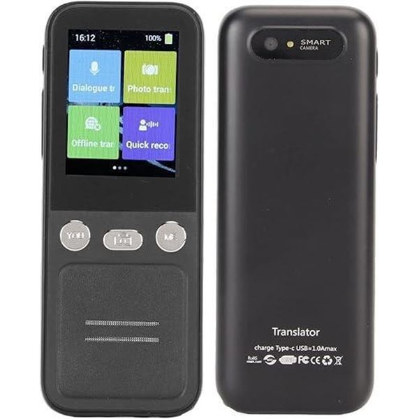 Smart Language Translator Device, 134 Online Languages, 10 Offline Languages, AI Translator for Busi
