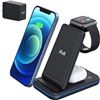 Image 1 : iPhone Wireless Charger Stand,QI Fast Foldable 3 in 1 Charging Station,Wireless Charging Dock for iP