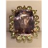 Image 3 : Natural Amethyst Emerald Cut5.77 Carat Solitaire Cluster Ring includes appraisal certificate valued
