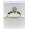 Image 1 : GRA CERTIFIED MOISSANITE WEIGHING AN APPROX. 1.00 CARAT SET IN STERLING SILVER THAT IS GOLD PLATED w