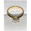 Image 3 : GRA CERTIFIED MOISSANITE WEIGHING AN APPROX. 1.00 CARAT SET IN STERLING SILVER THAT IS GOLD PLATED w