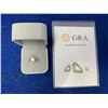 Image 5 : GRA CERTIFIED MOISSANITE WEIGHING AN APPROX. 1.00 CARAT SET IN STERLING SILVER THAT IS GOLD PLATED w