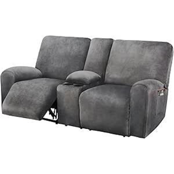 8 Piece Sofa Cover for Love Seat Recliner with Console