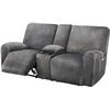 Image 1 : 8 Piece Sofa Cover for Love Seat Recliner with Console