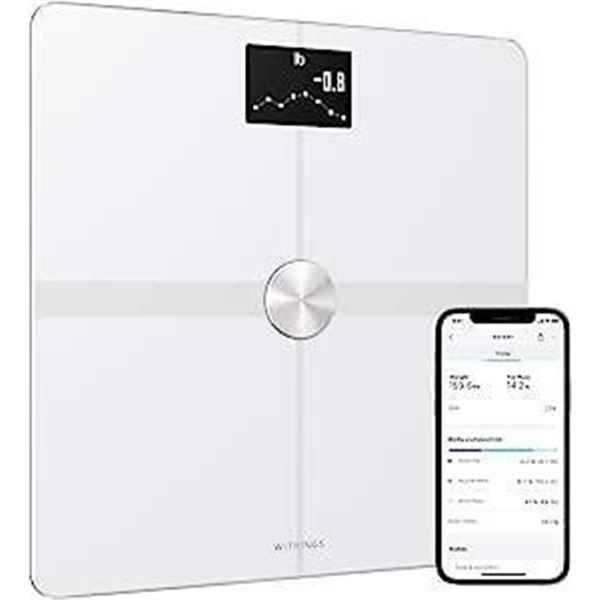 Withings Body+ - Digital Wi-Fi Smart Scale with Automatic Smartphone App Sync, Full Body Composition