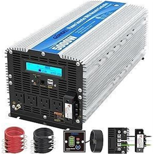 5000Watt Heavy Duty Modified Sine Wave Power Inverter Approved by CETL Converts DC 12volt to AC 120v