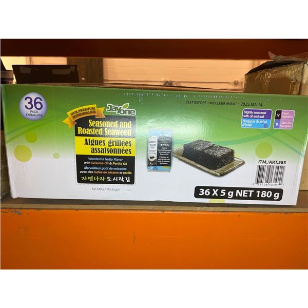 Jay One Seasoned and Roasted Seaweed 36 x 5G NET 180g