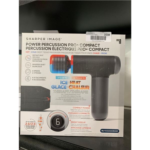 Sharper Image Power Percussion Pro+ Compact Hot + Cols Deep Tissue Massager