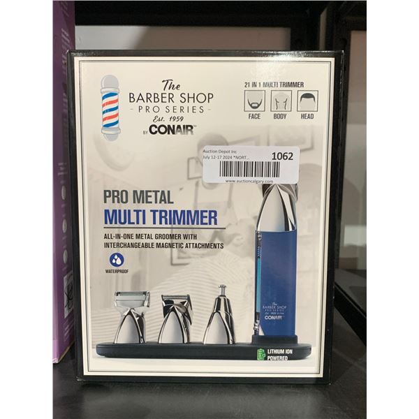 The Barber Shop Pro Series Conair Pro Metal +Multi Trimer Groomer Kit