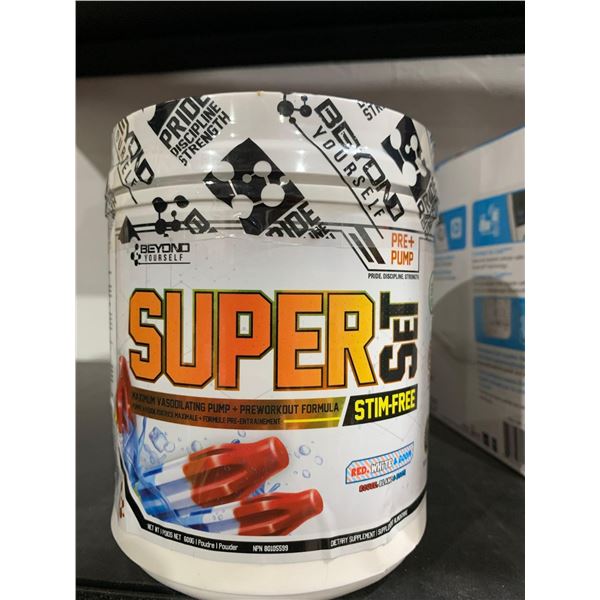 Beyond Yourself Super Set Maximum Vasodilating Pump Stim-Free Red,White & Blue 600g