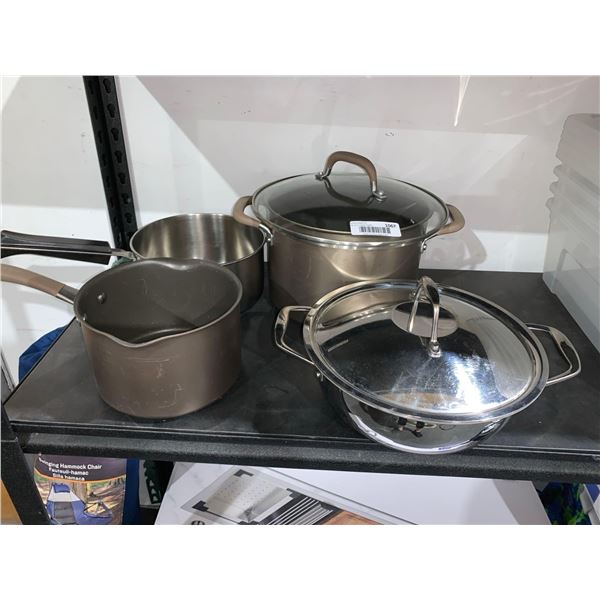 Lot of Cookware 4 pots + 2 lids