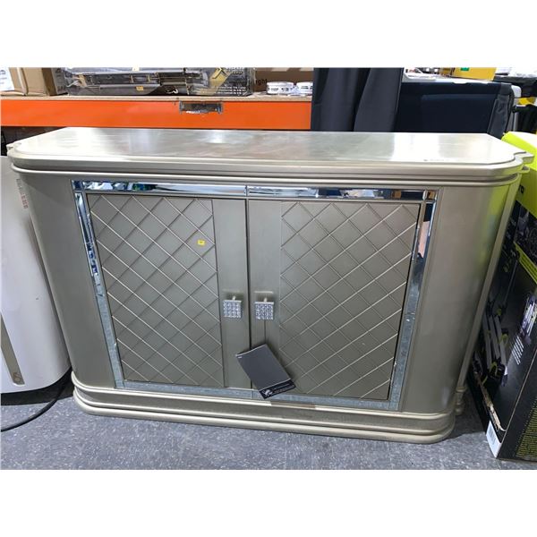 Ashley Signature Design Gold & Mirror Side Hutch 54"Lx17"Wx33"H