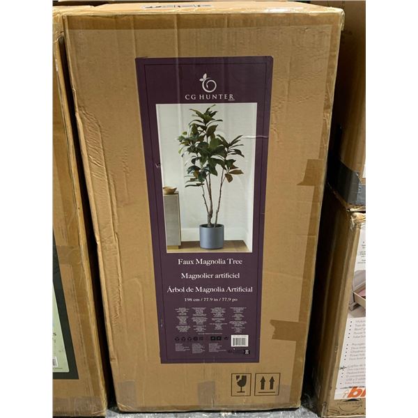 CG Hunter Faux Magnolia Tree 77.9"