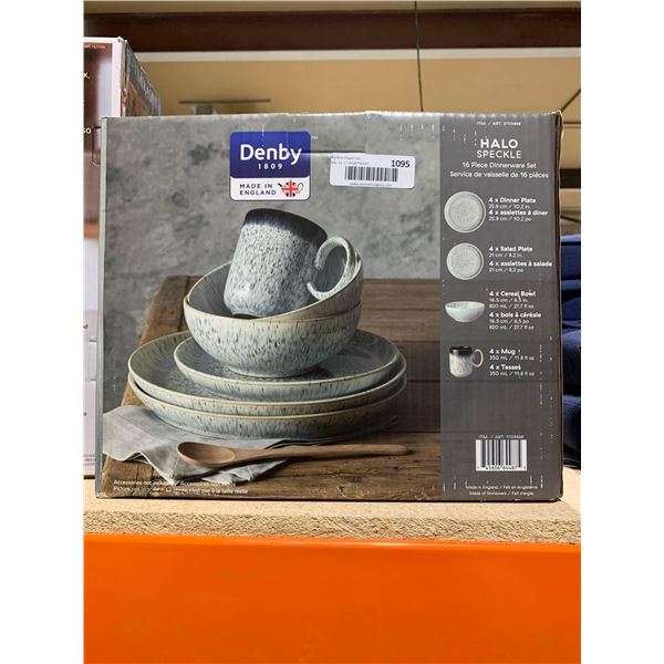 Denby Halo Speckle 16 Piece Dinnerware Set