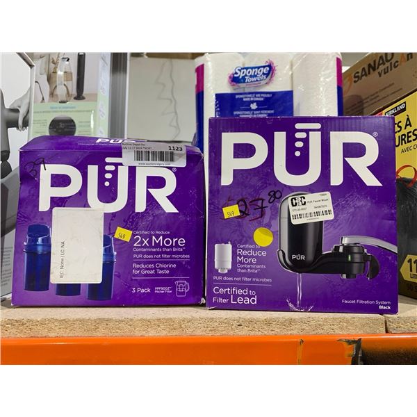 PUR 3 Paack PPF900Z Pitcher Filter & PUR Faucet Filtration System Black