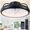 Image 1 : Ceiling Fans,Flush Mount Ceiling Fans with Lights and Remote Control, Low Profile Ceiling Fan with L