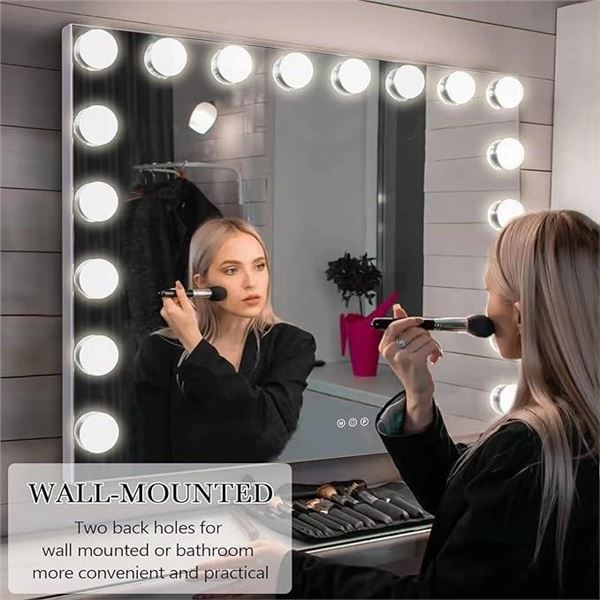 Kottova Vanity Mirror with Lights-Large Makeup Mirror with 18 LED,Hollywood Lighted Mirror,3 Color M