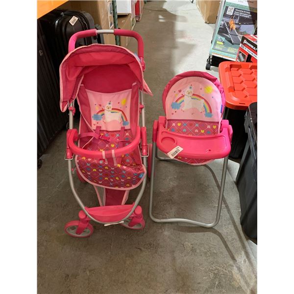Hauck Doll Stroller / High Chair Set