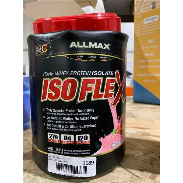 Allmax IsoFlex Pure Whey Protein Isolate Strawberry 907g