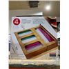 Image 1 : Seville Classics Bamboo Food Bag Storage Organizer Set of 4