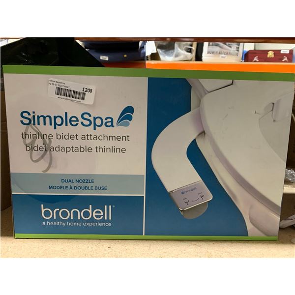 Brondell SimpleSpa Dual Nozzle Thinline Bidet Attachment
