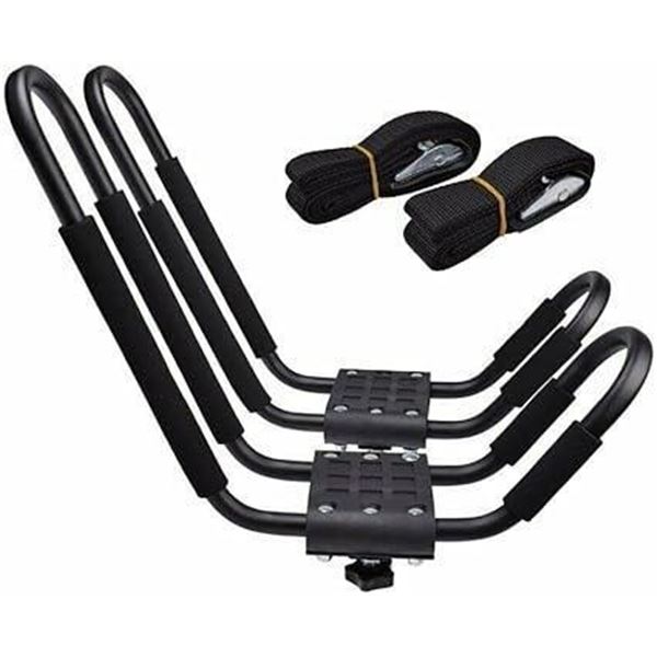 TMS J-Bar Rack HD Kayak Carrier Canoe Boat Surf Ski Roof Top Mounted on Car SUV Crossbar