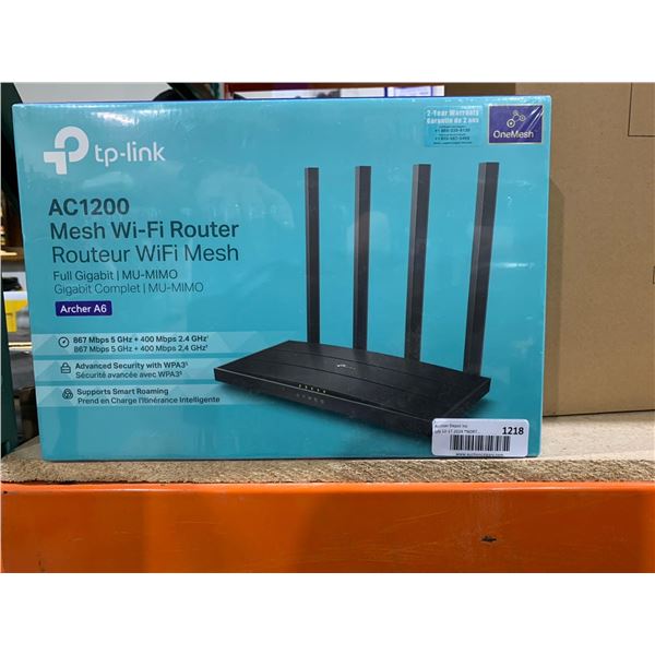 TP-Link AC1200 Mesh Wi-Fi Router Full Gigabit Archer A6