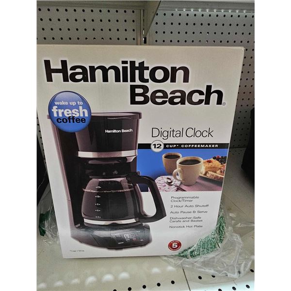 Hamilton Beach 12 Cup Coffee Maker with Digital Clock