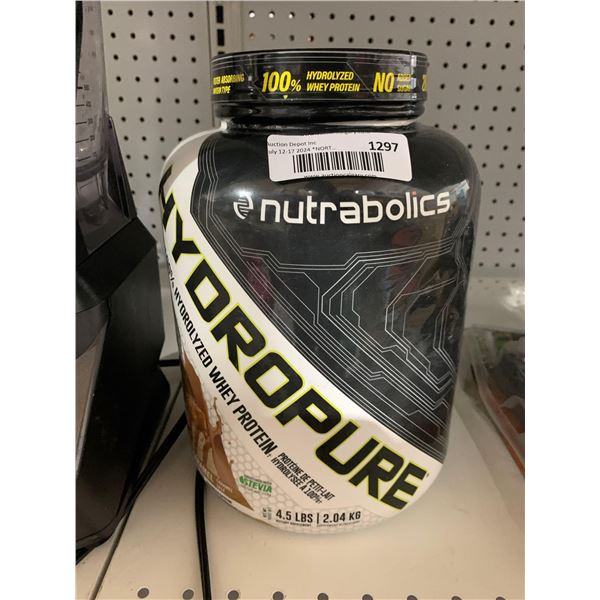 Nutrabolics Hydropure Whey Protein Powder 4.5 Lbs