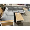 Image 3 : Outdoor Patio Sectional with Patio Table and Stow away Side Table Rests