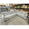 Image 1 : Grey Microfibre Right Hand 5 Seat Sectional