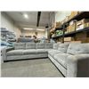 Image 3 : Grey Microfibre Right Hand 5 Seat Sectional