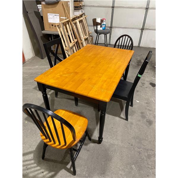 59in x 35in1/2 Dining Room Table with 4 Chairs