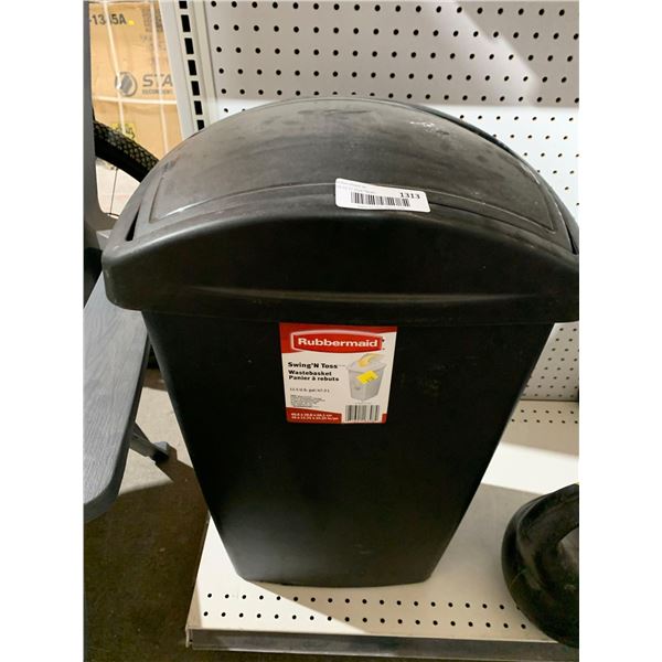 Rubbermaid Swing & Toss Wastebasket 12.5 Gal