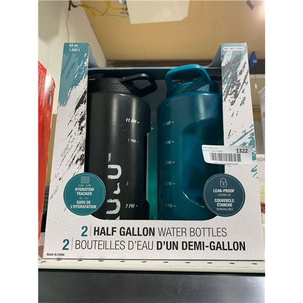 2 Half Gallon Water Bottles