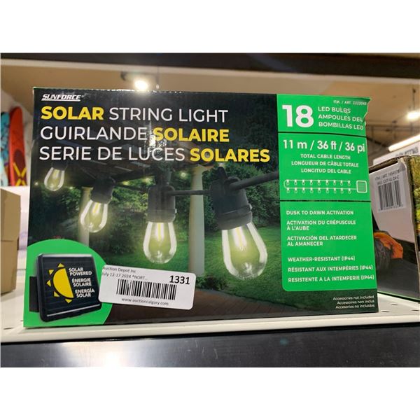 Sunforce Solar String Lights 18 Bulbs 36 ft